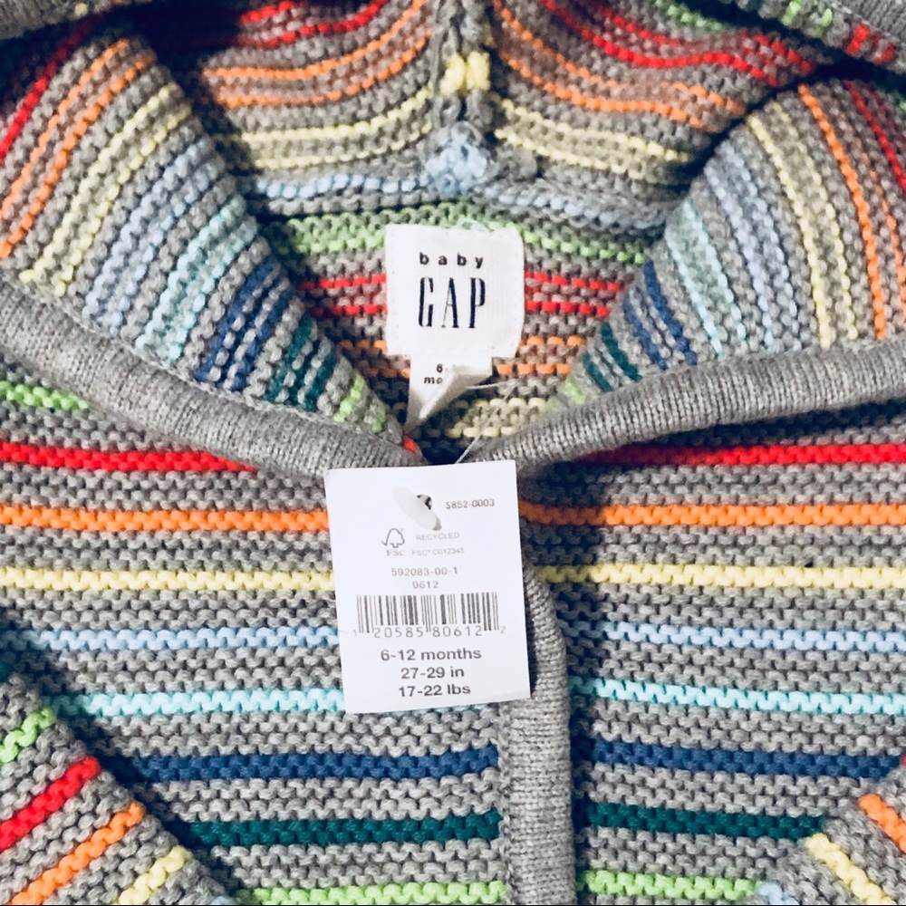 NWT Baby GAP Bear Garter Sweater - Picture 2 of 3